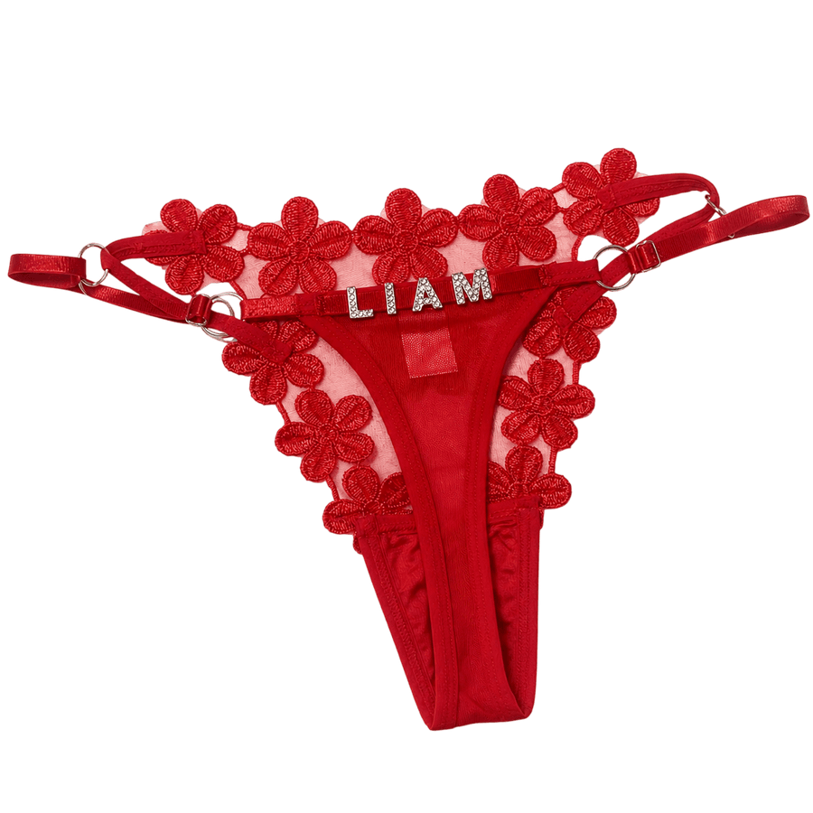 Red Panties with a name, the name on the picture is "LIAM"